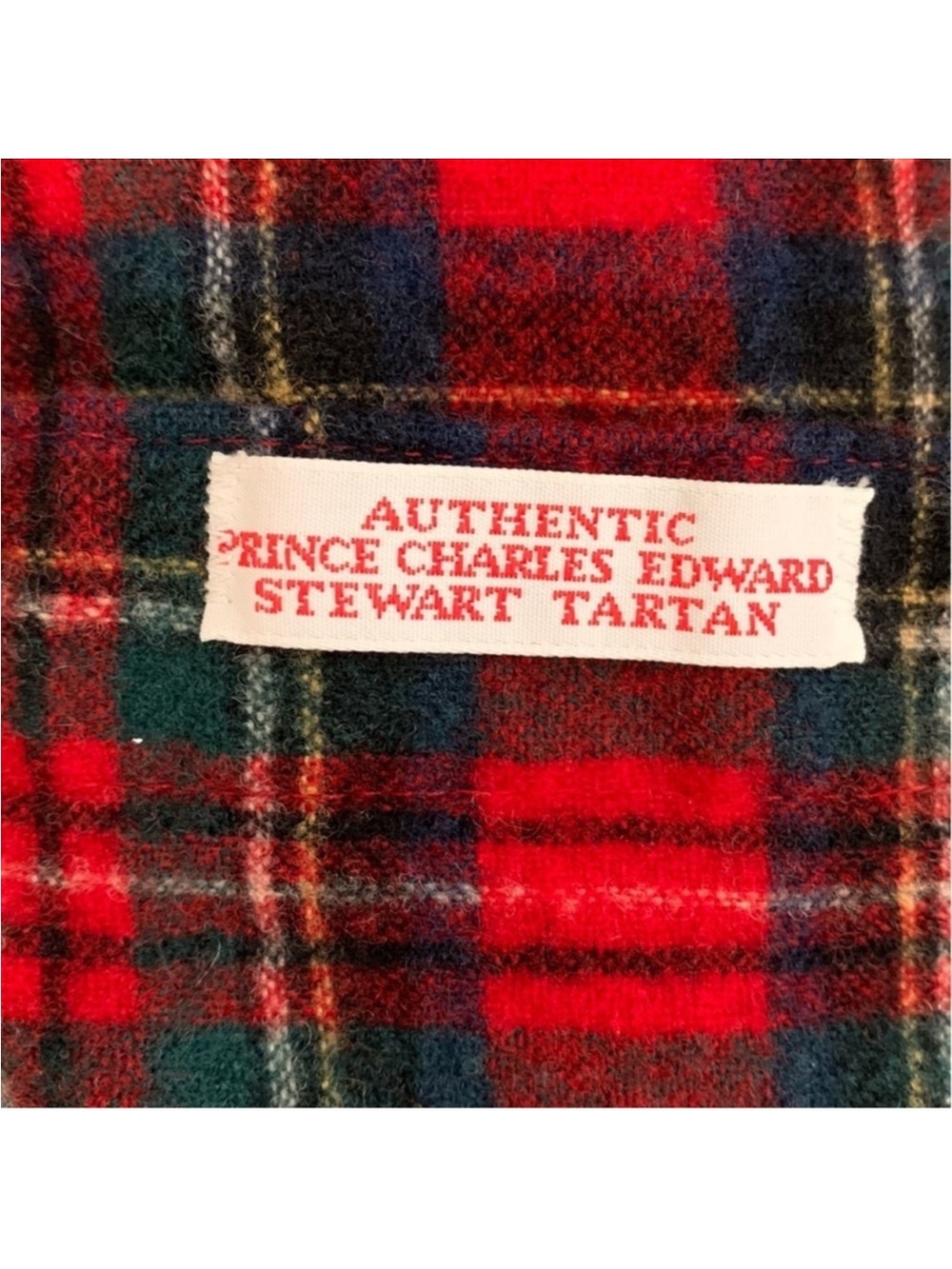 Pendleton Red and Green Stewart Tartan Button-Down Flannel Shirt - Picture 4 of 4